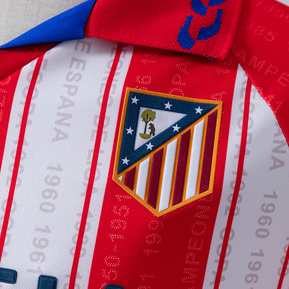 Atletico Madrid 1995/96 Home Retro Jersey – Vintage Replica Football Soccer Shirt – Size S–XXL