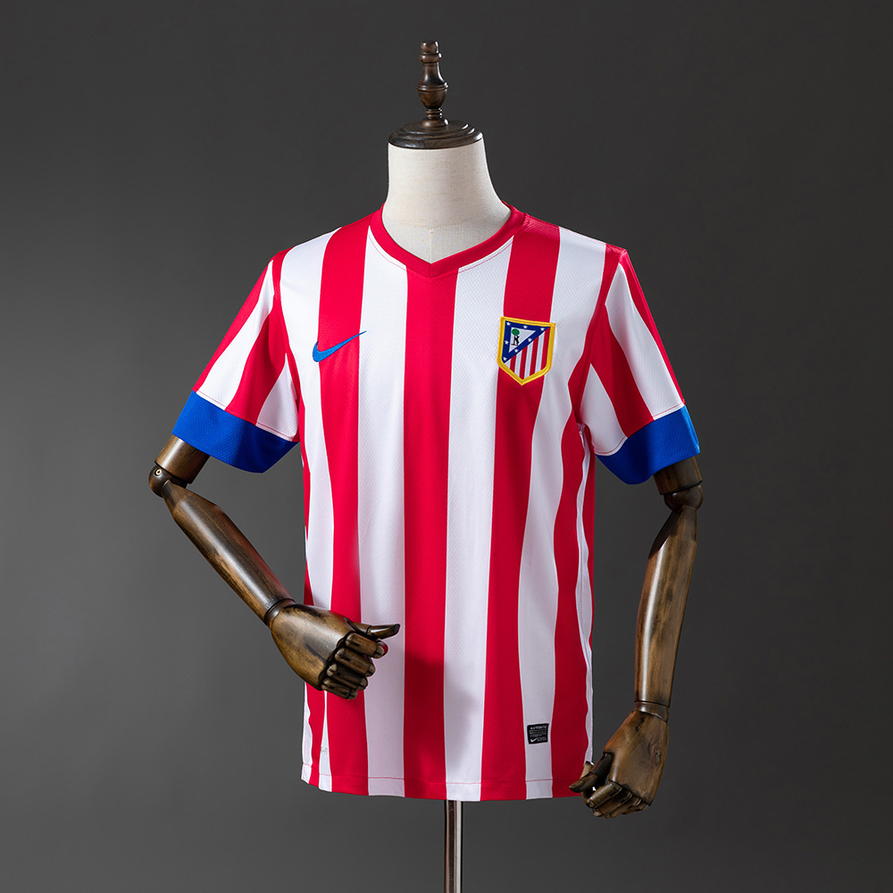 Atletico Madrid 2012/13 Home Retro Jersey – Vintage Replica Football Soccer Shirt – Size S–XXL