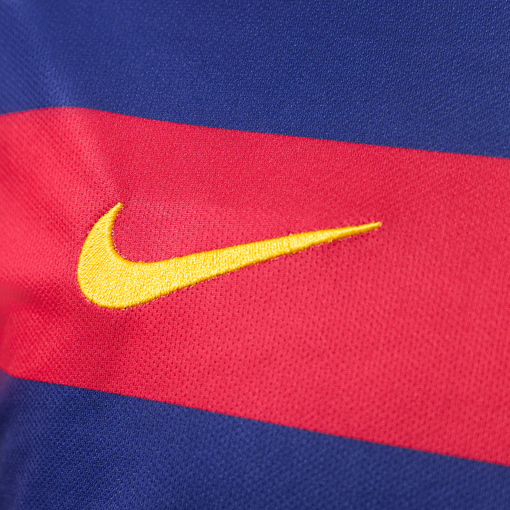 Barcelona 2015/16 Home Long Sleeve Retro Jersey – Vintage Replica Football Soccer Shirt – Size S–XXL