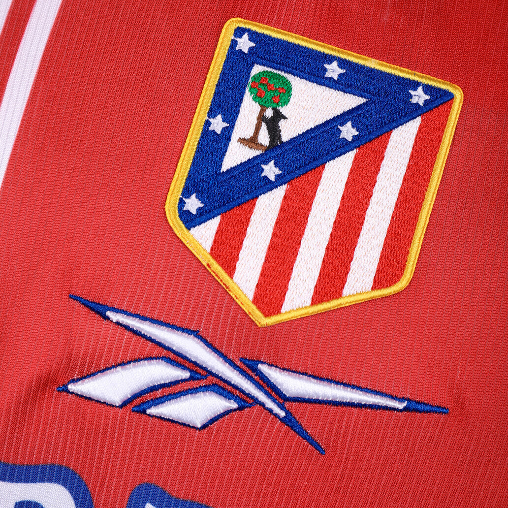 Atletico Madrid 1999/00 Home Retro Jersey – Vintage Replica Football Soccer Shirt – Size S–XXL