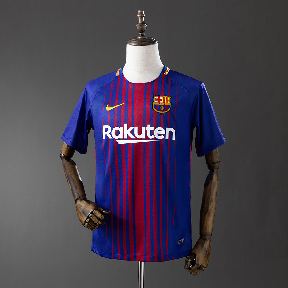 Barcelona 2017/18 Home Retro Jersey – Vintage Replica Football Soccer Shirt – Size S–XXL