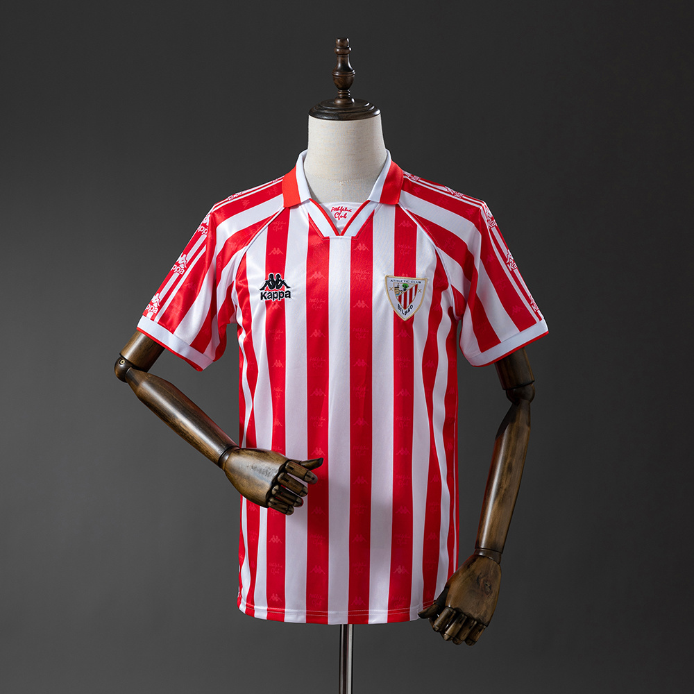 Athletic Club Bilbao 1995/97 Home Retro Jersey – Vintage Replica Football Soccer Shirt – Size S–XXL