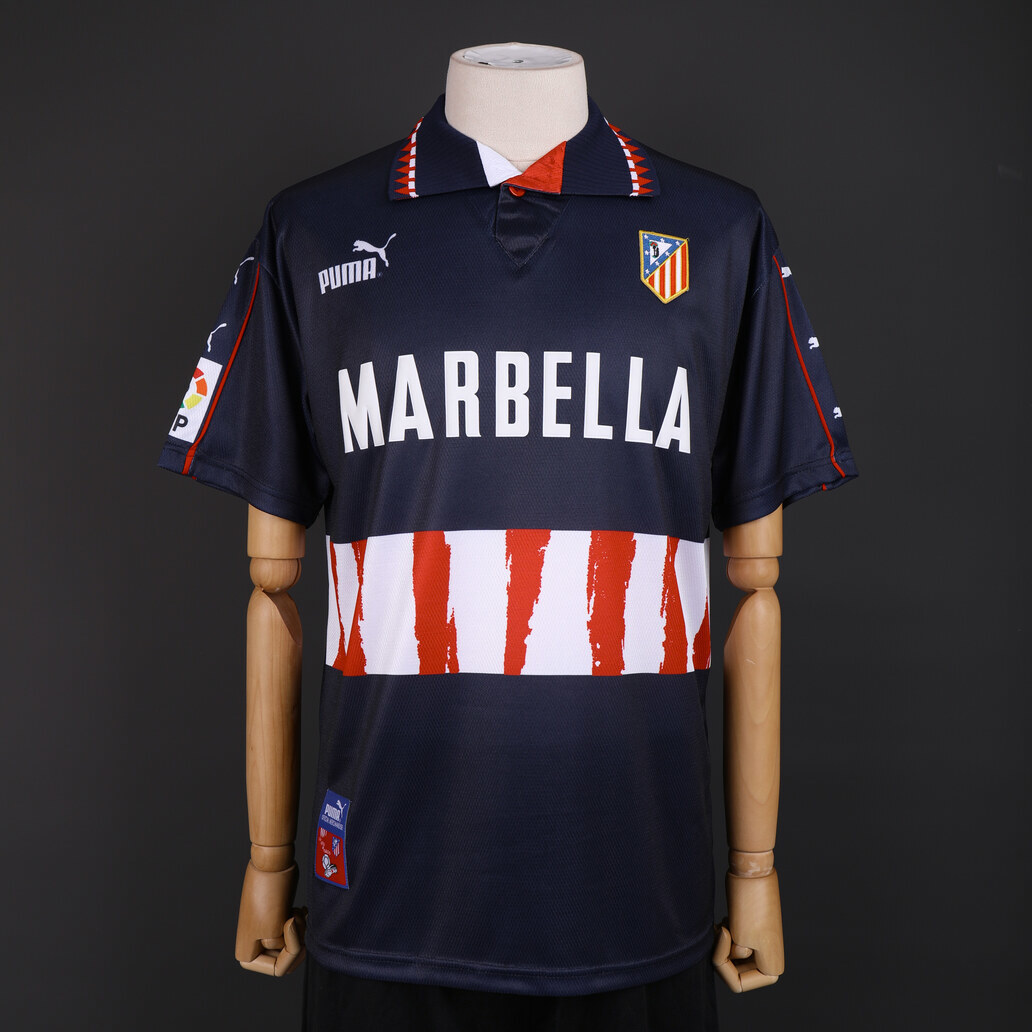 Atletico Madrid 1997/98 Away Retro Jersey – Vintage Replica Football Soccer Shirt – Size S–XXL
