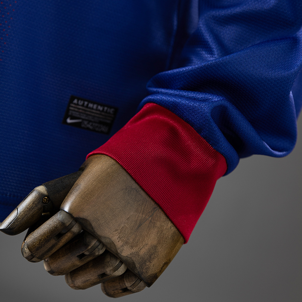 Barcelona 2012/13 Home Long Sleeve Retro Jersey – Vintage Replica Football Soccer Shirt – Size S–XXL