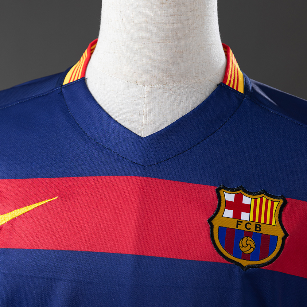 Barcelona 2015/16 Home Retro Jersey – Vintage Replica Football Soccer Shirt – Size S–XXL