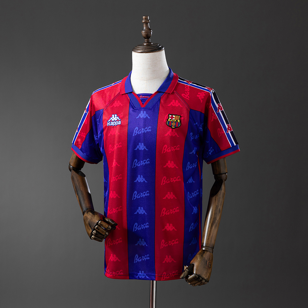 Barcelona 1995/97 Home Retro Jersey – Vintage Replica Football Soccer Shirt – Size S–XXL