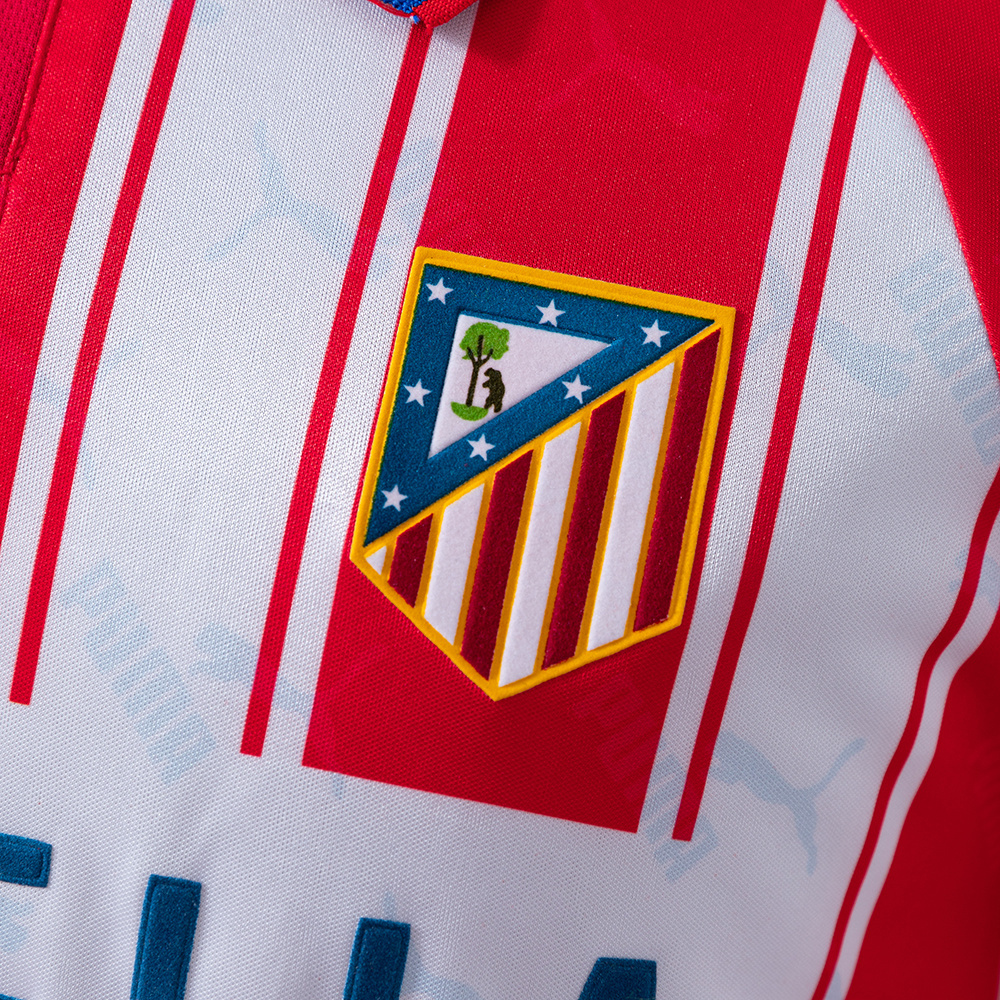 Atletico Madrid 1994/95 Home Long Sleeve Retro Jersey – Vintage Replica Football Soccer Shirt – Size S–XXL