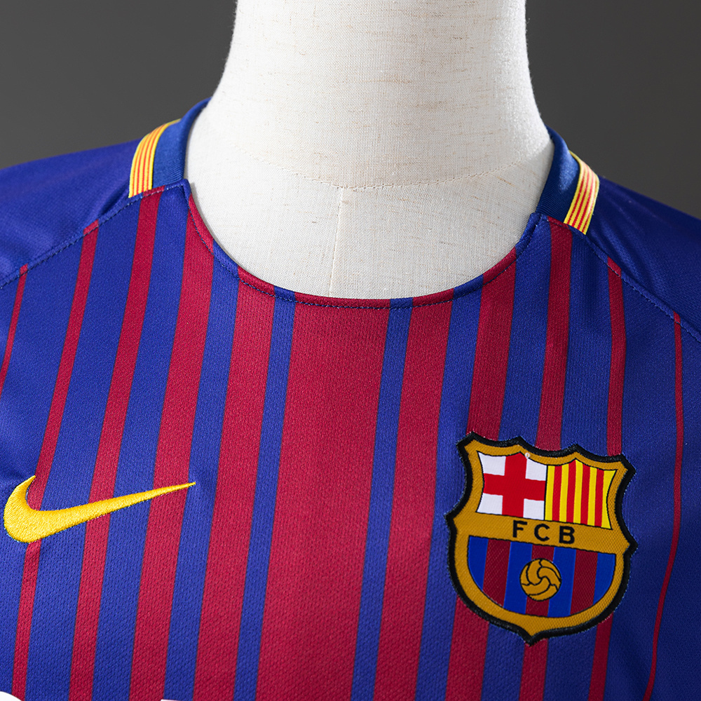 Barcelona 2017/18 Home Retro Jersey – Vintage Replica Football Soccer Shirt – Size S–XXL