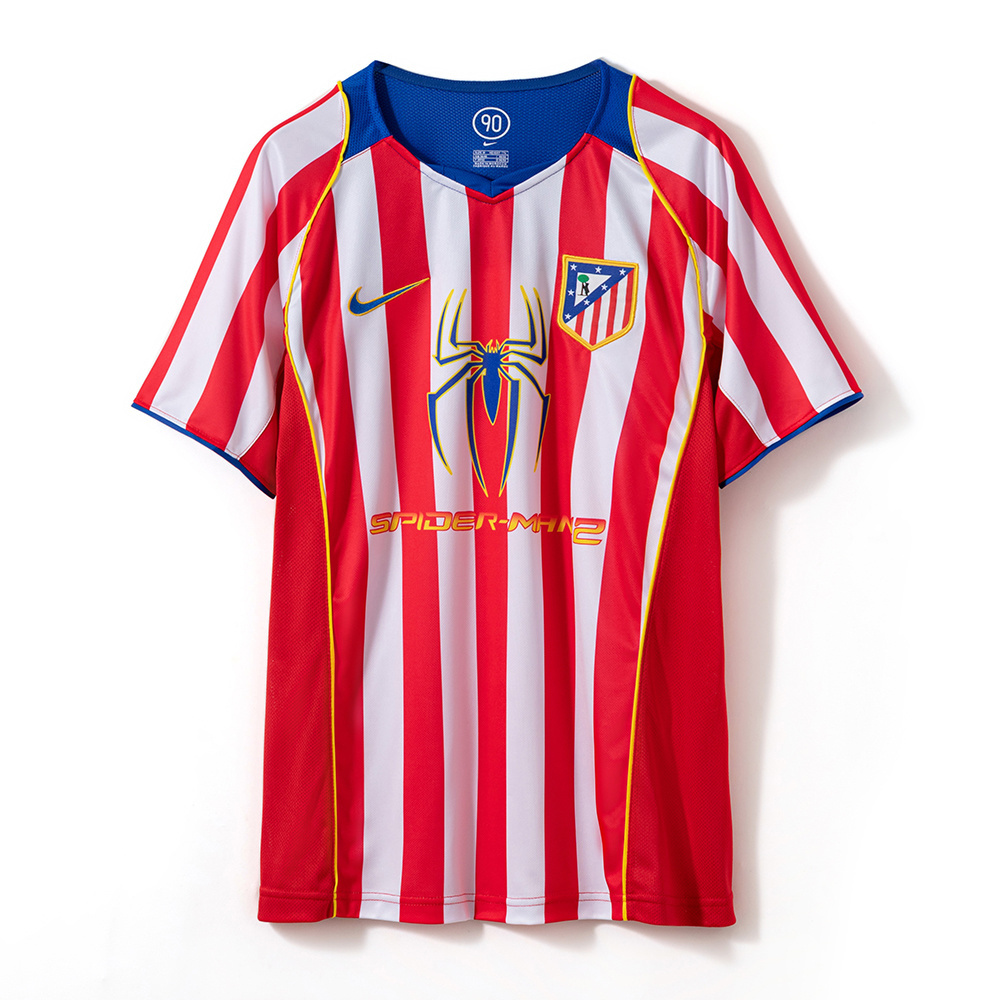 Atletico Madrid 2004/05 Home Retro Jersey – Vintage Replica Football Soccer Shirt – Size S–2XL