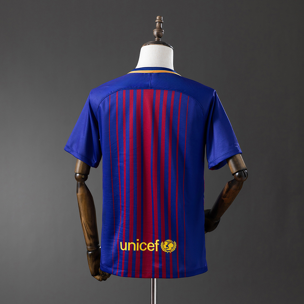 Barcelona 2017/18 Home Retro Jersey – Vintage Replica Football Soccer Shirt – Size S–XXL