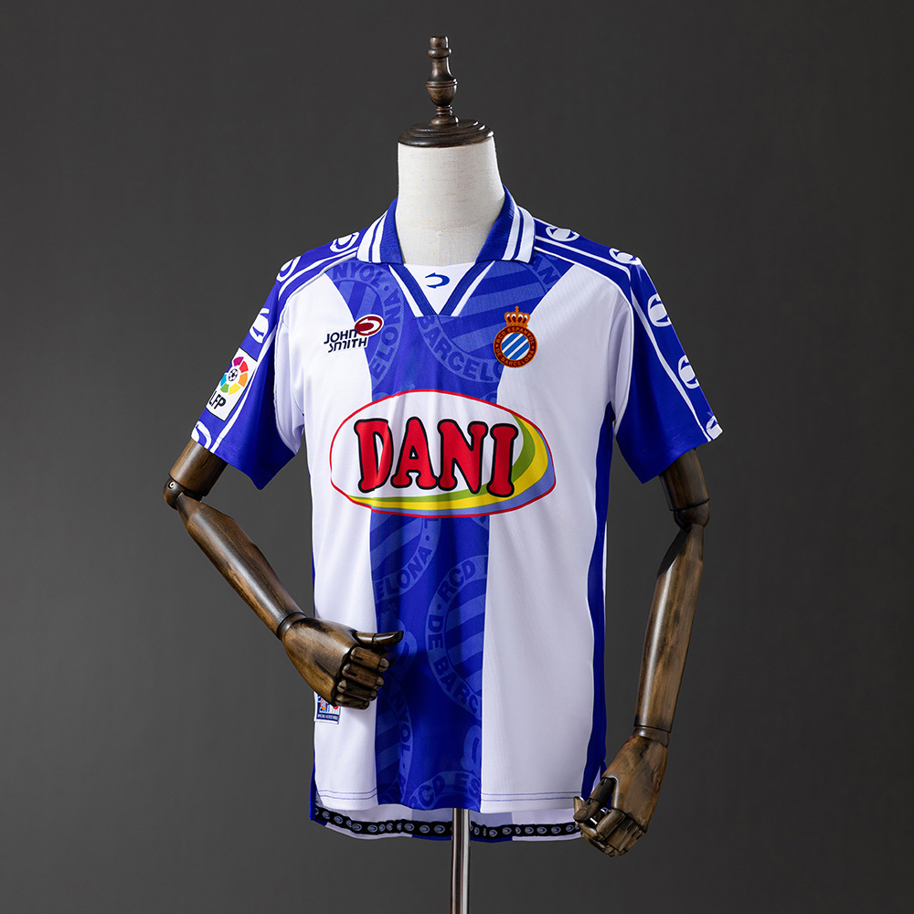 Retro RCD Espanyol 1999/00 Home Jersey – Vintage Replica Football Soccer Shirt – Size S–XXL