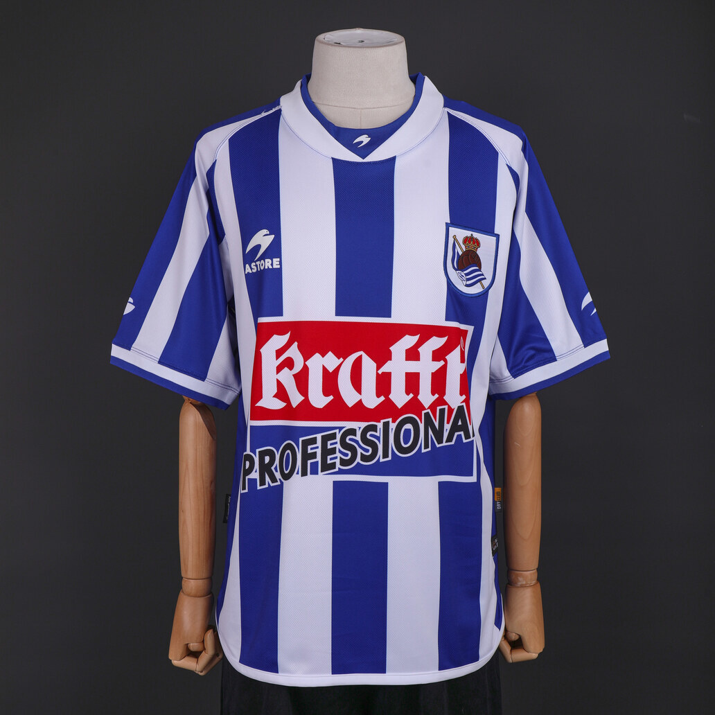 Real Sociedad 2002/03 Home Retro Jersey – Vintage Replica Football Soccer Shirt – Size S–XXL