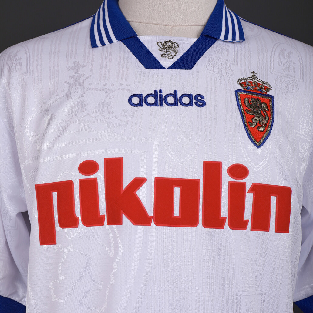 Retro Real Zaragoza 1997/98 Home Jersey – Vintage Replica Football Soccer Shirt – Size S–XXL