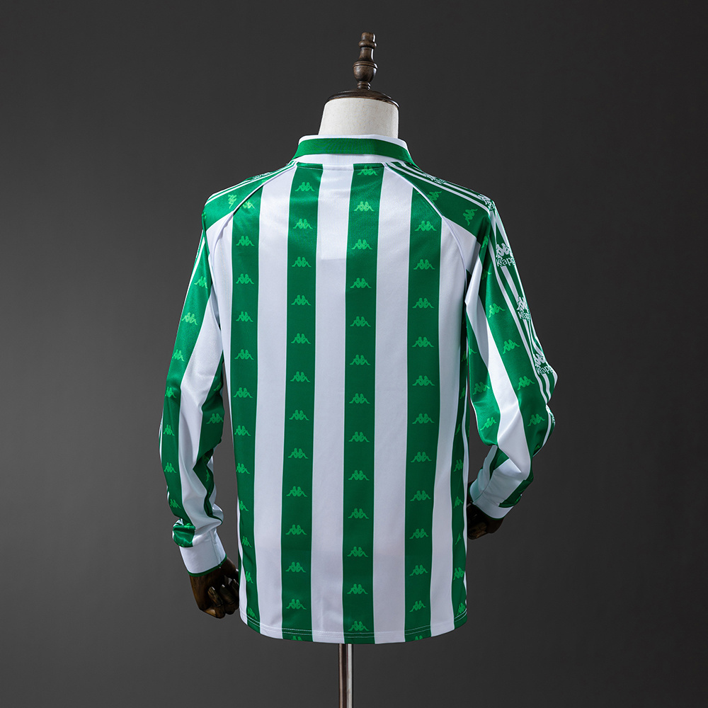 Real Betis 1995/97 Home Long Sleeve Vintage Jersey – Replica Football Soccer Shirt – Size S–XXL