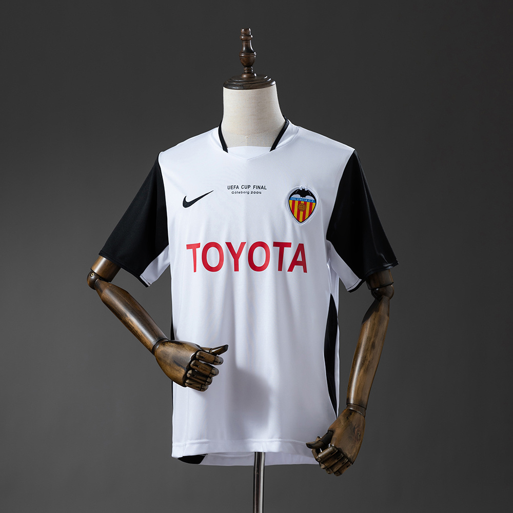 Valencia 2003/04 Home Retro Jersey – Vintage Replica Football Soccer Shirt – Size S–XXL
