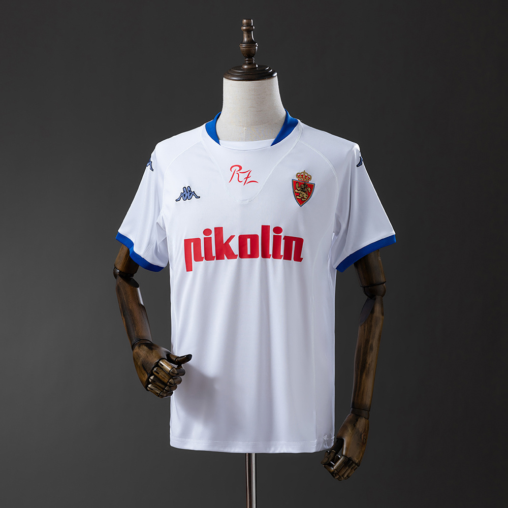 Retro Real Zaragoza 2000/01 Home Jersey – Vintage Replica Football Soccer Shirt – Size S–XXL