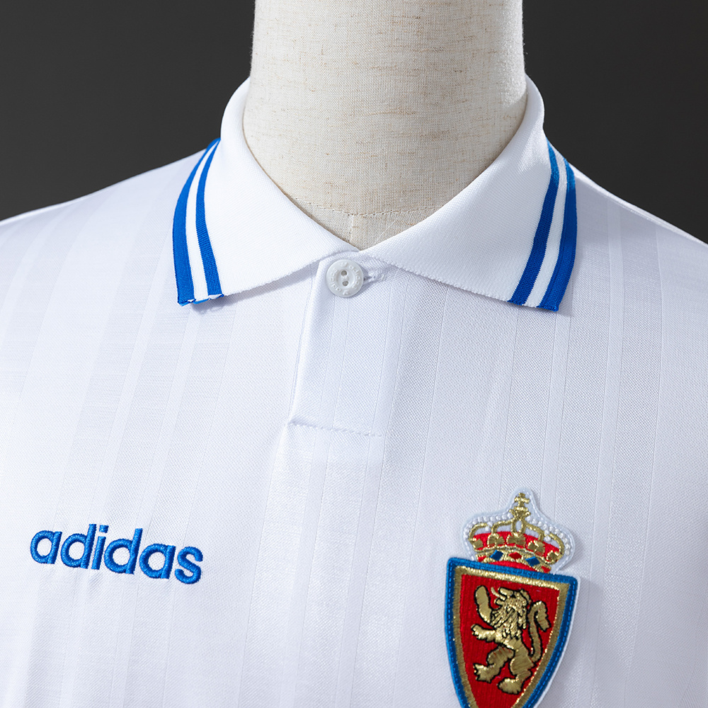 Retro Real Zaragoza 1995/96 Home Jersey – Vintage Replica Football Soccer Shirt – Size S–4XL