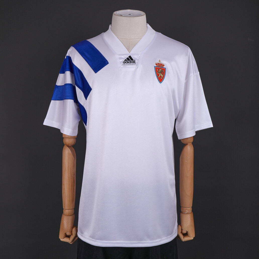 Retro Real Zaragoza 1992/93 Home Jersey – Vintage Replica Football Soccer Shirt – Size S–XXL