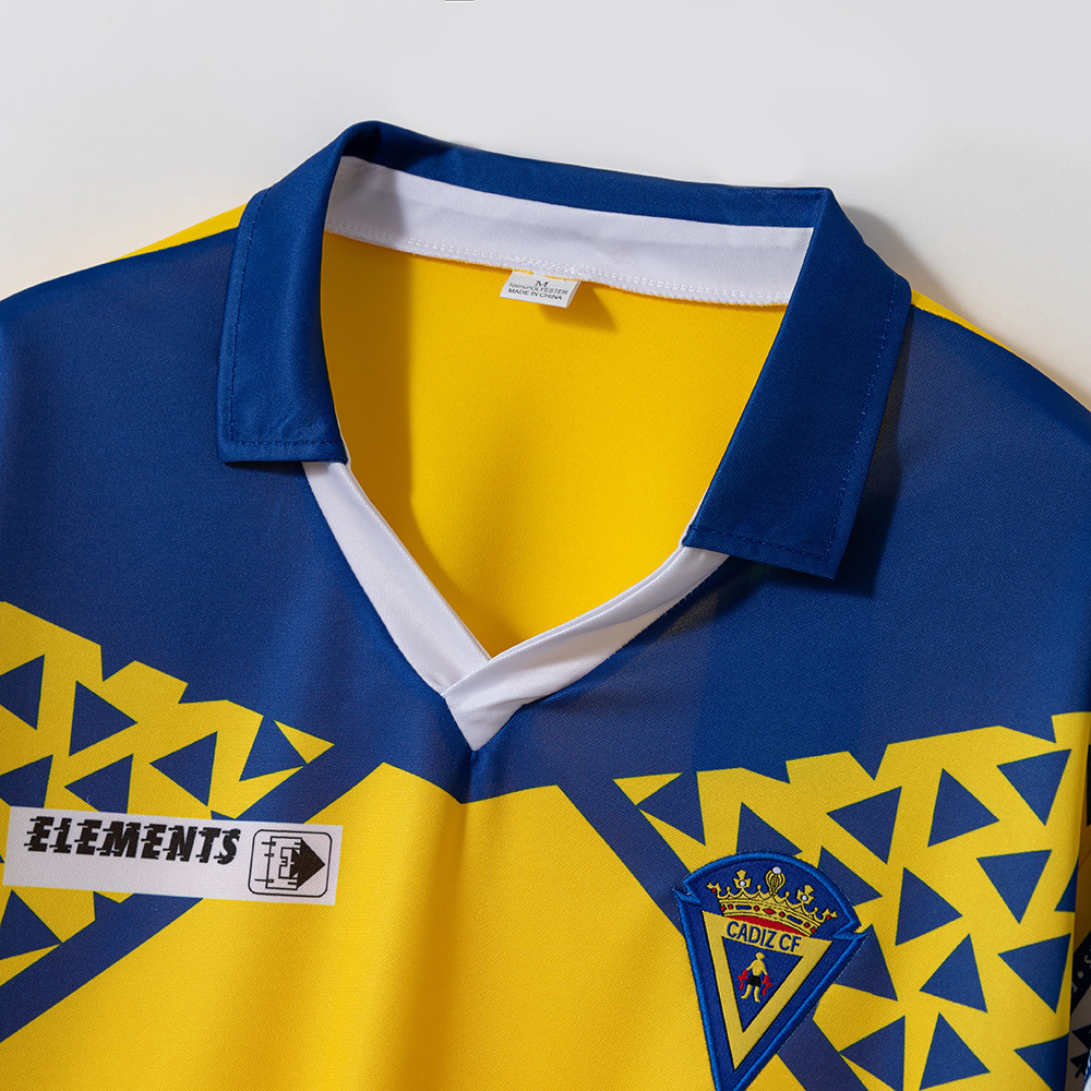 Retro Cádiz CF 1991/92 Home Jersey – Vintage Replica Football Soccer Shirt – Size S–2XL