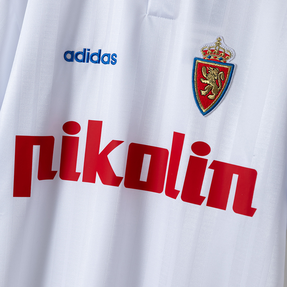Retro Real Zaragoza 1995/96 Home Jersey – Vintage Replica Football Soccer Shirt – Size S–4XL
