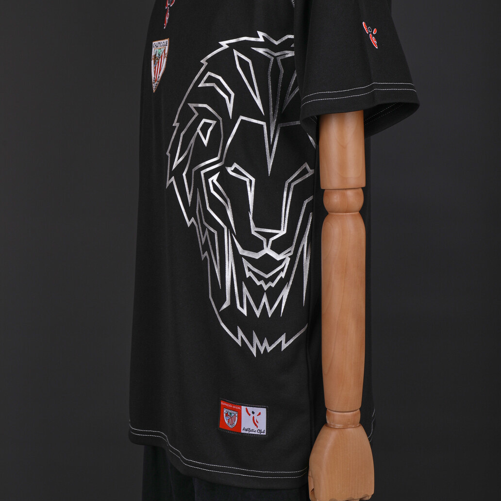 Athletic Club Bilbao 2005/08 Black Retro Jersey – Vintage Replica Football Soccer Shirt – Size S–XXL