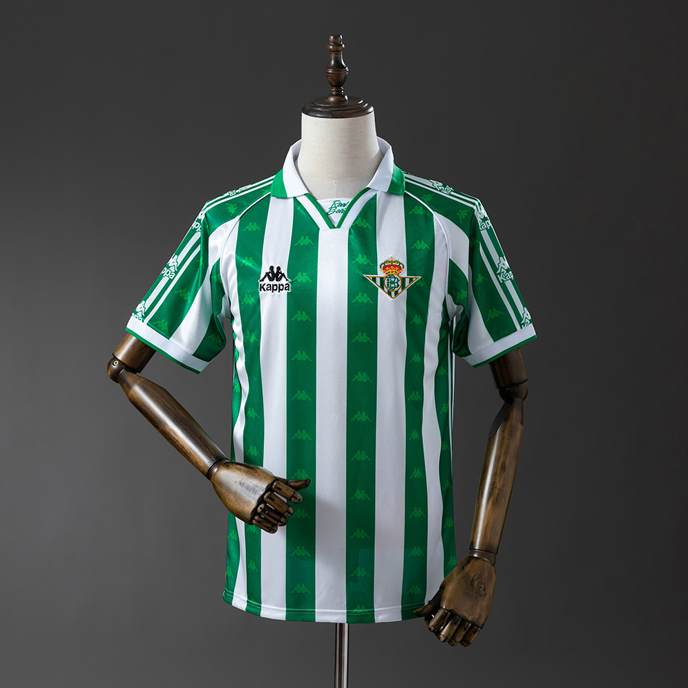 Real Betis 1995/97 Home Retro Jersey – Vintage Replica Football Soccer Shirt – Size S–XXL