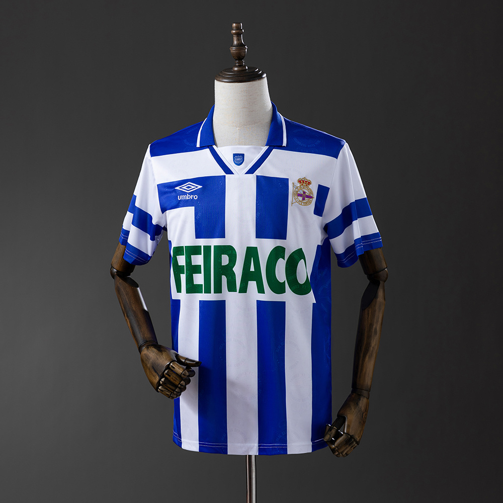 Retro Deportivo La Coruña 1994/95 Home Jersey – Vintage Replica Football Soccer Shirt – Size S–XXL
