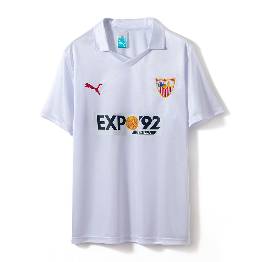 Retro Sevilla 1987/90 Home Jersey – Vintage Replica Football Soccer Shirt – Size S–2XL