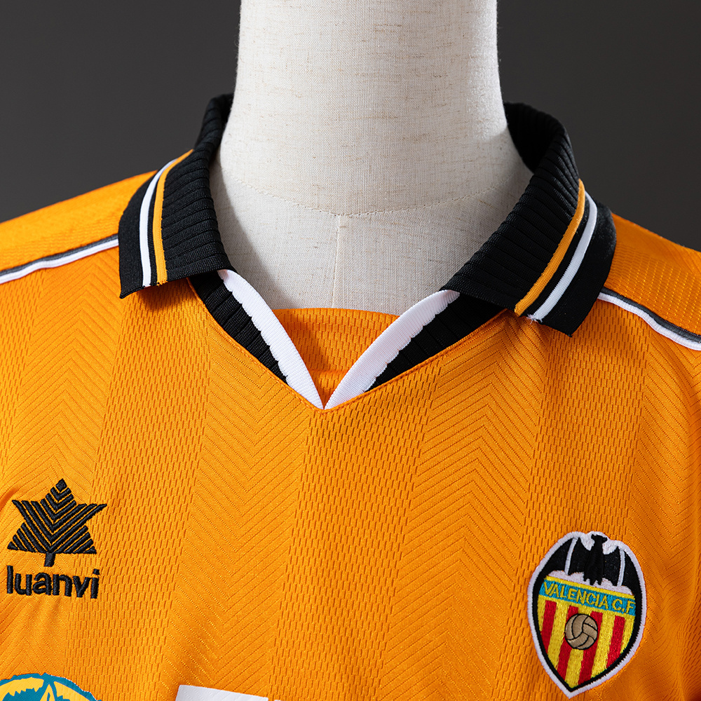 Valencia 1999/00 Away Retro Jersey – Vintage Replica Football Soccer Shirt – Size S–XXL