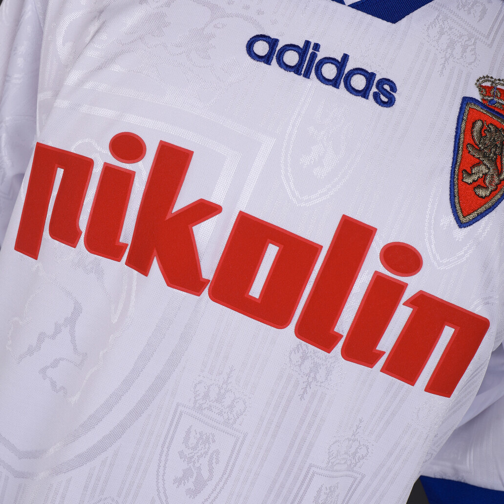 Retro Real Zaragoza 1997/98 Home Jersey – Vintage Replica Football Soccer Shirt – Size S–XXL