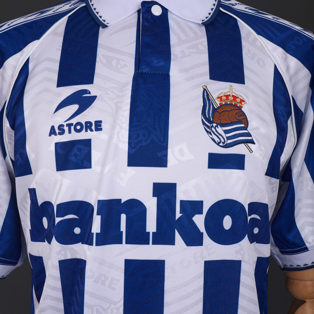 Real Sociedad 1994/95 Home Retro Jersey – Vintage Replica Football Soccer Shirt – Size S–XXL