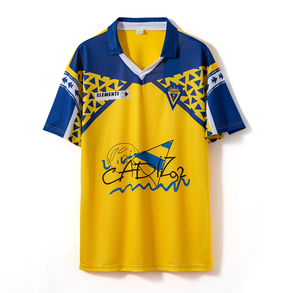Retro Cádiz CF 1991/92 Home Jersey – Vintage Replica Football Soccer Shirt – Size S–2XL