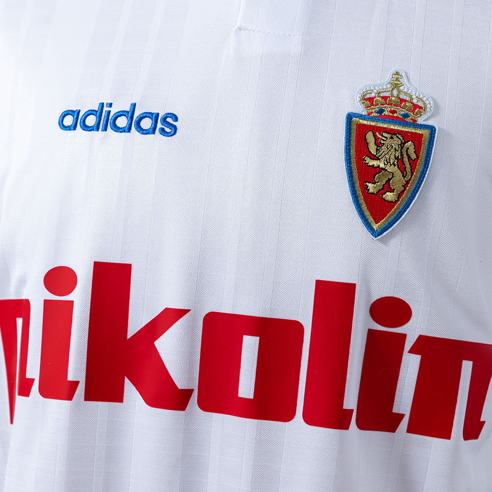 Retro Real Zaragoza 1995/96 Home Jersey – Vintage Replica Football Soccer Shirt – Size S–4XL
