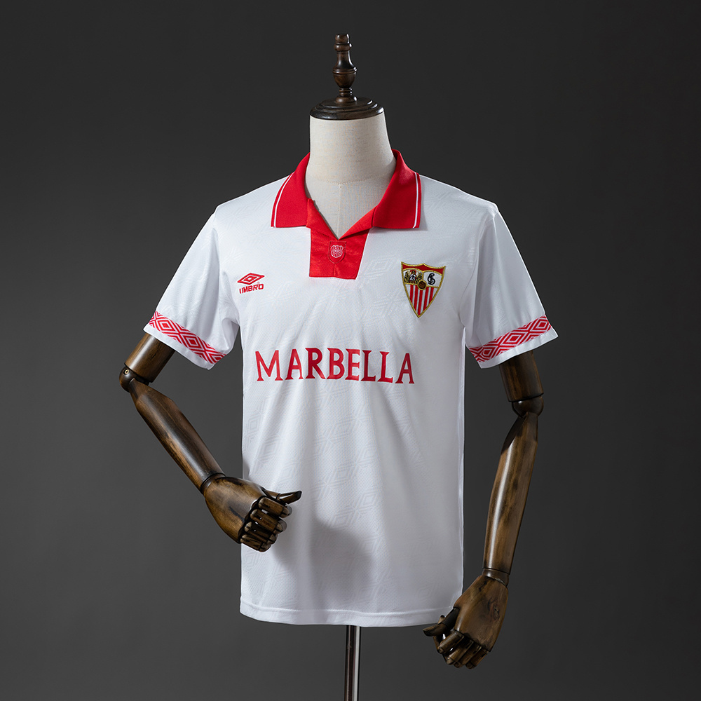 Sevilla 1994/96 Home Retro Jersey – Vintage Replica Football Soccer Shirt – Size S–XXL