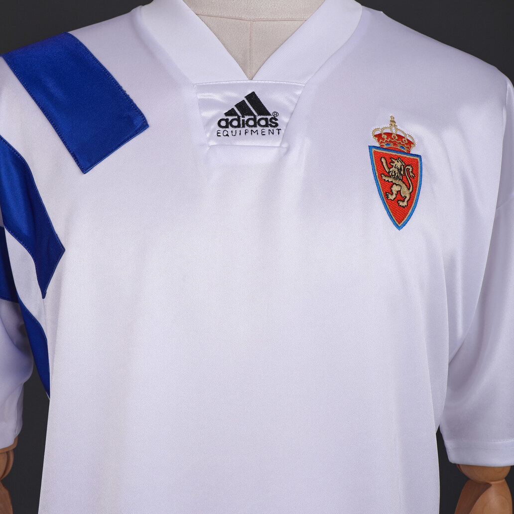 Retro Real Zaragoza 1992/93 Home Jersey – Vintage Replica Football Soccer Shirt – Size S–XXL