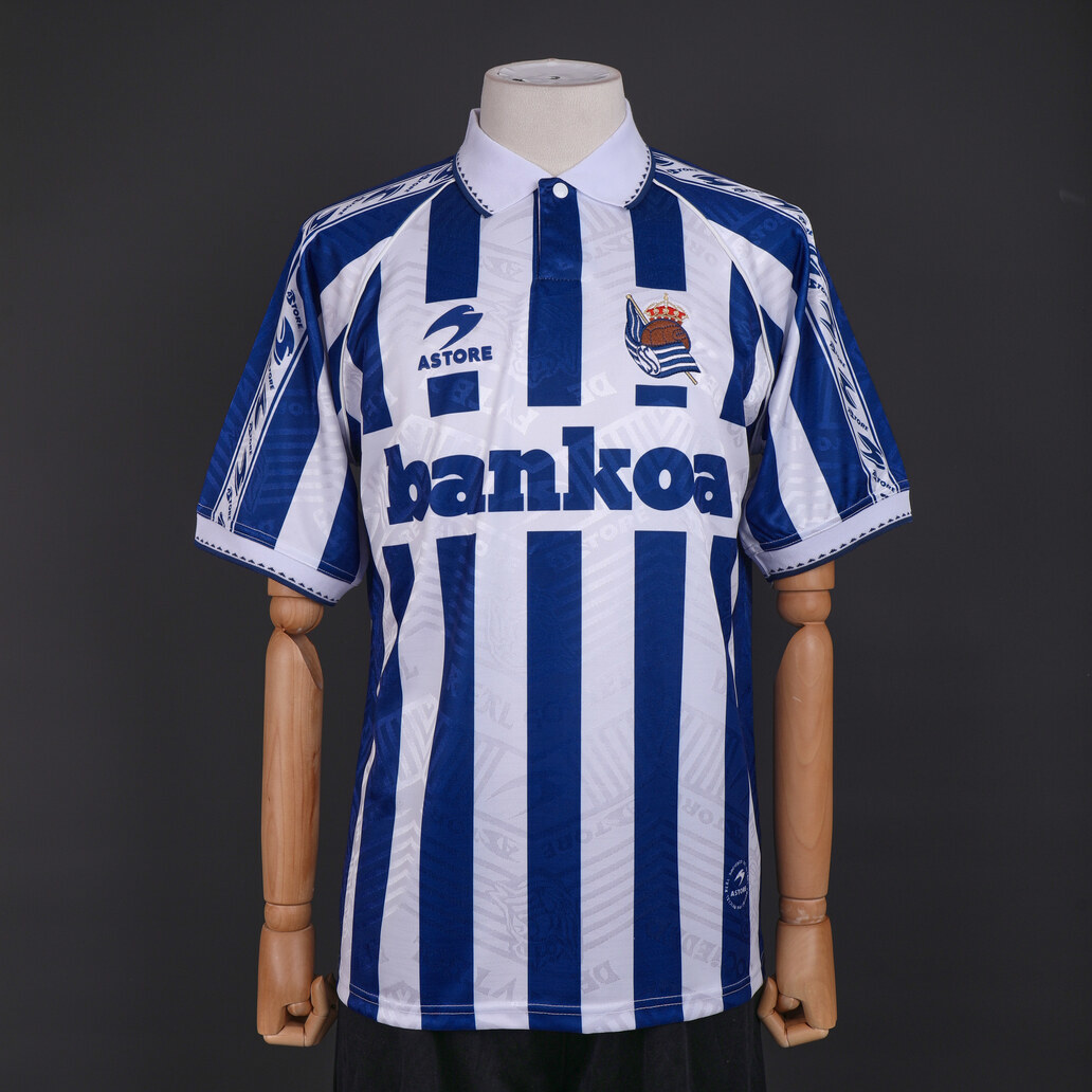 Real Sociedad 1994/95 Home Retro Jersey – Vintage Replica Football Soccer Shirt – Size S–XXL