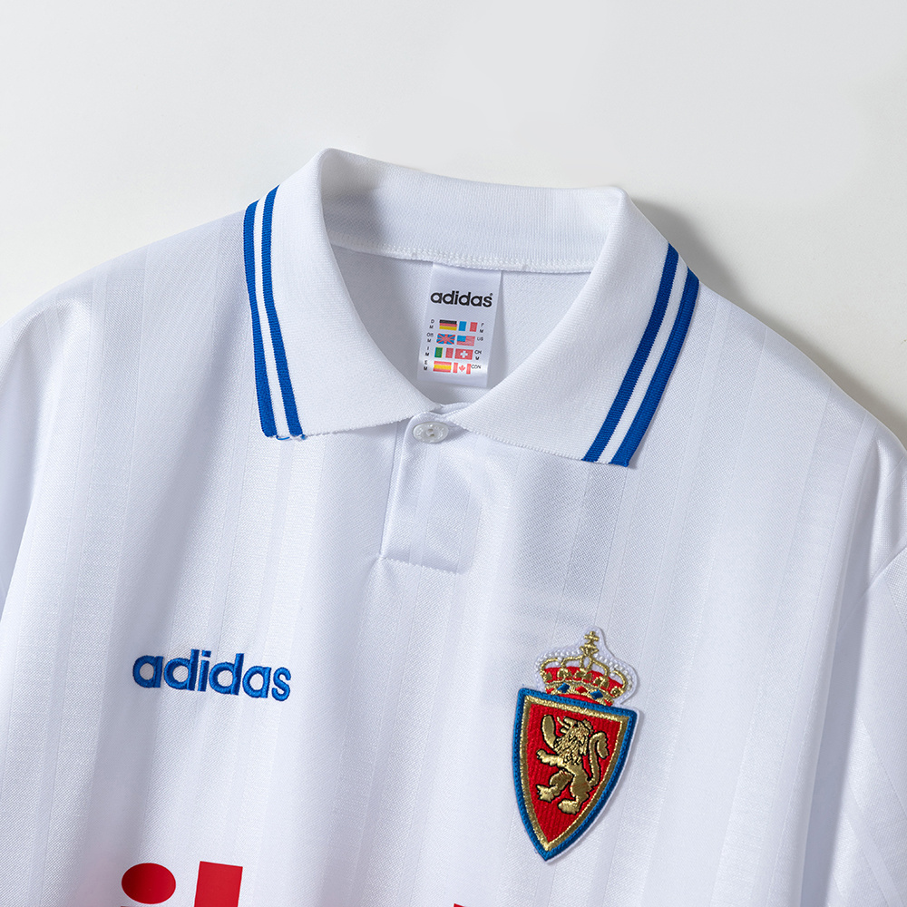 Retro Real Zaragoza 1995/96 Home Jersey – Vintage Replica Football Soccer Shirt – Size S–4XL