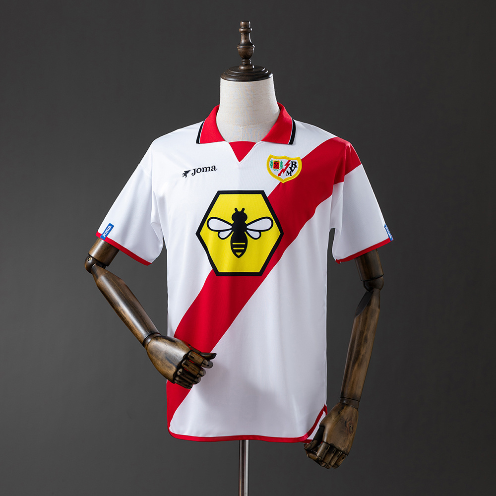 Retro Rayo Vallecano 2001/02 Home Jersey – Vintage Replica Football Soccer Shirt – Size S–XXL
