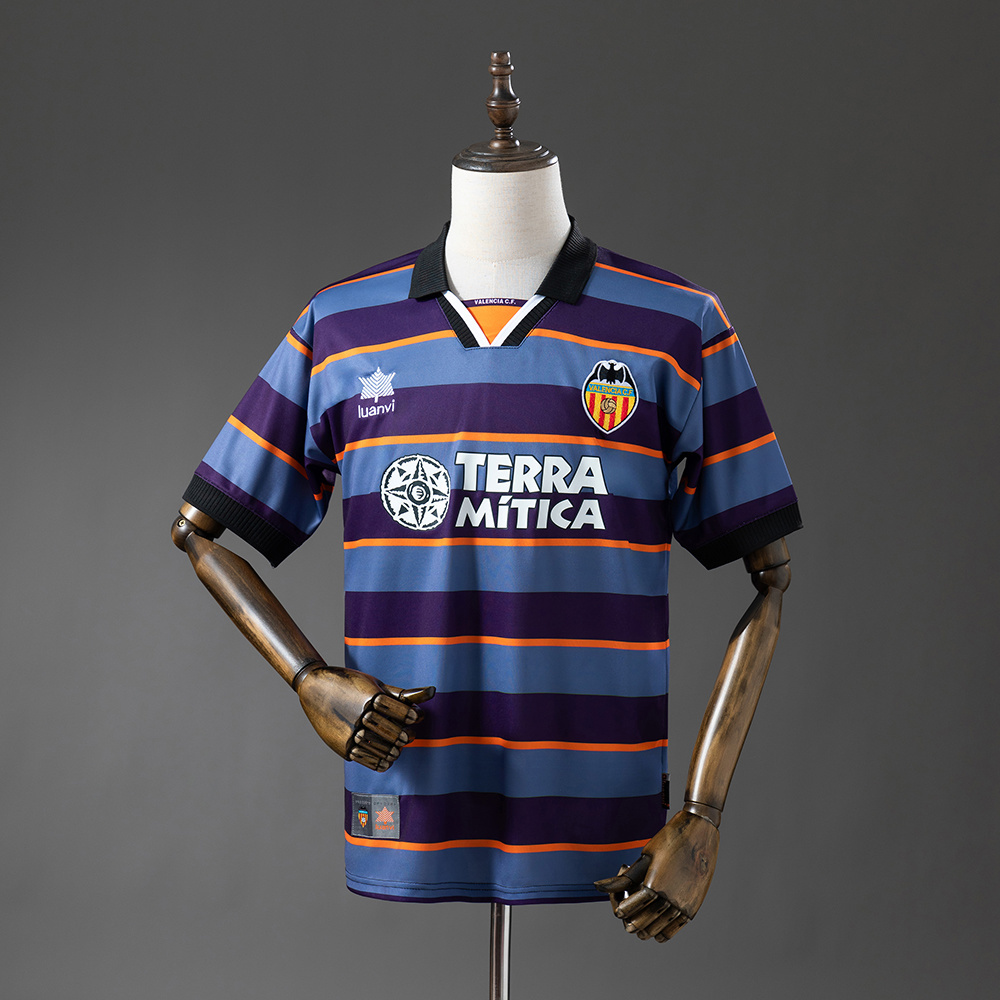 Valencia 1999/00 Third Retro Jersey – Vintage Replica Football Soccer Shirt – Size S–XXL