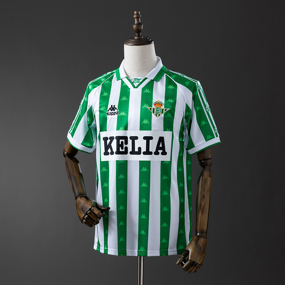 Real Betis 1995/97 Home (With or Without Sponsor) Retro Jersey – Vintage Replica Football Soccer Shirt – Size S–XXL