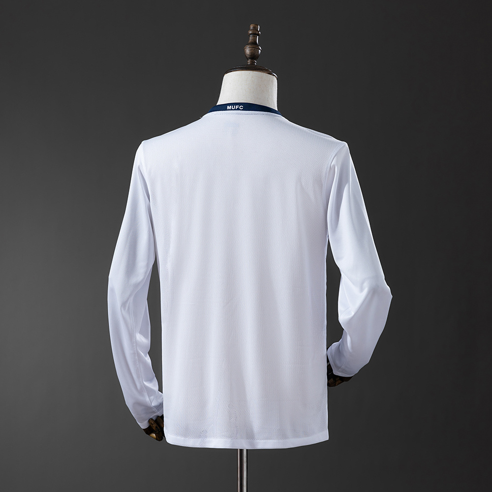 Manchester United 2008/09 Away Champions League Edition Long Sleeve Retro Jersey – Classic Replica Football Soccer Shirt – Size S–XXL