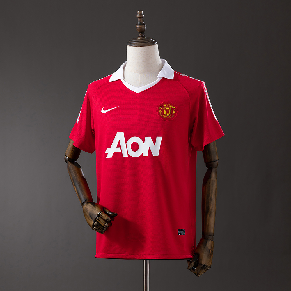 Manchester United 2010/11 Home Retro Jersey – Classic Replica Football Soccer Shirt – Size S–XXL