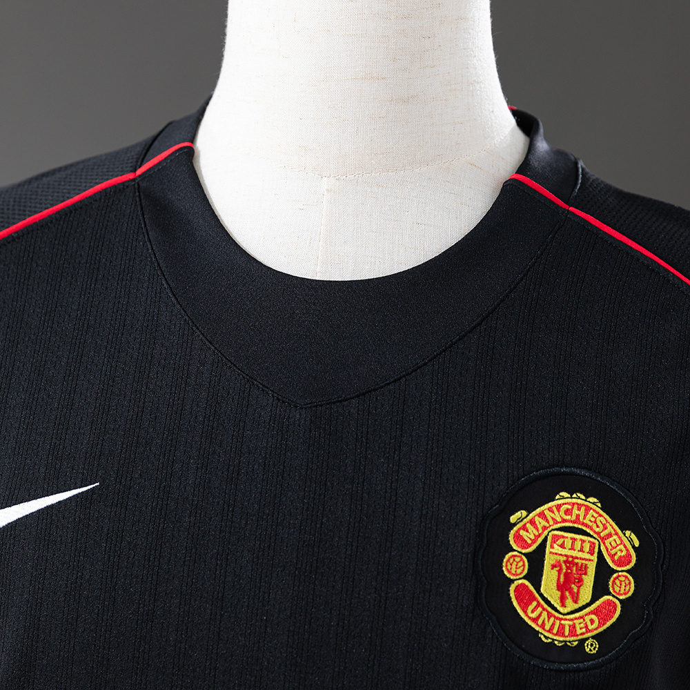 Manchester United 2007/08 Away Long Sleeve Retro Jersey – Classic Replica Football Soccer Shirt – Size S–XXL