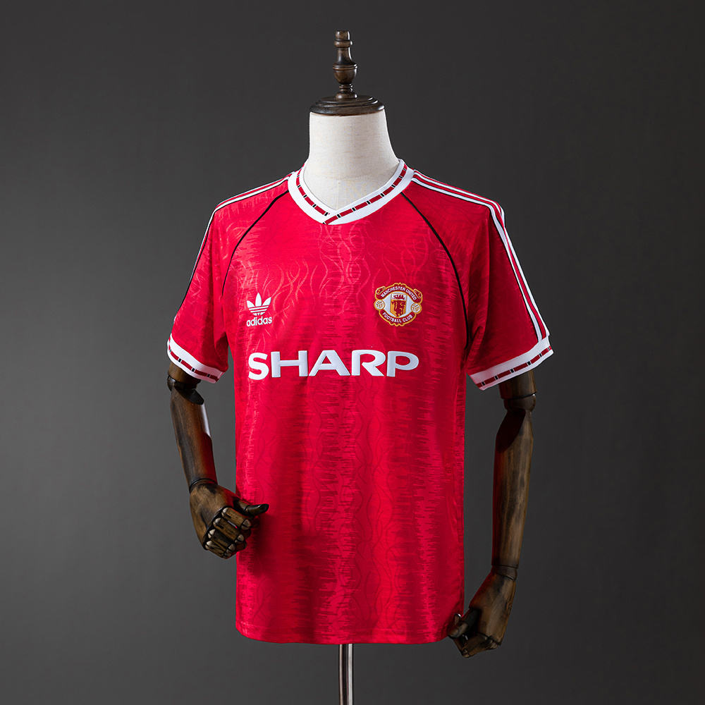 Manchester United 1990/92 Home Retro Jersey – Classic Replica Football Soccer Shirt – Size S–XXL