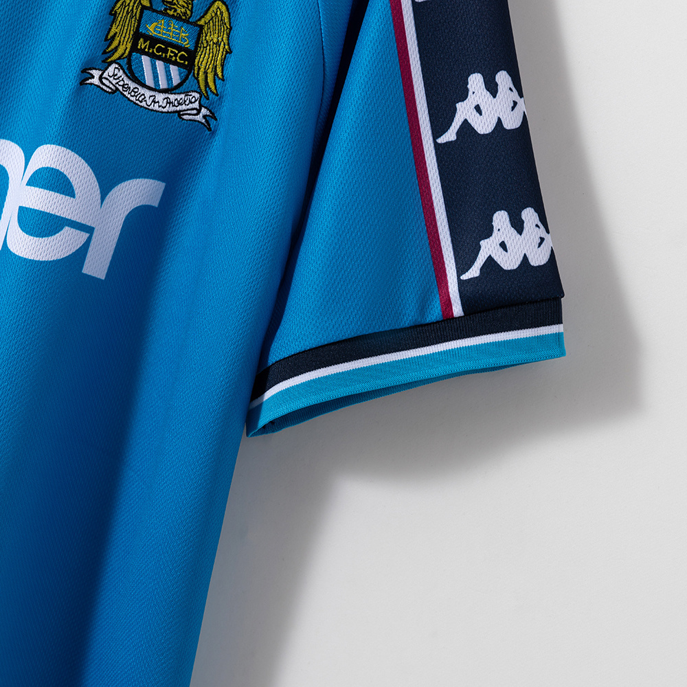 Manchester City 1997/98 Home Retro Jersey – Classic Replica Football Soccer Shirt – Size S–XXL