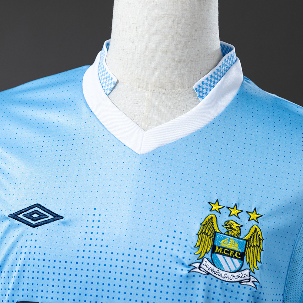 Manchester City 2011/12 Home Retro Jersey – Classic Replica Football Soccer Shirt – Size S–XXL