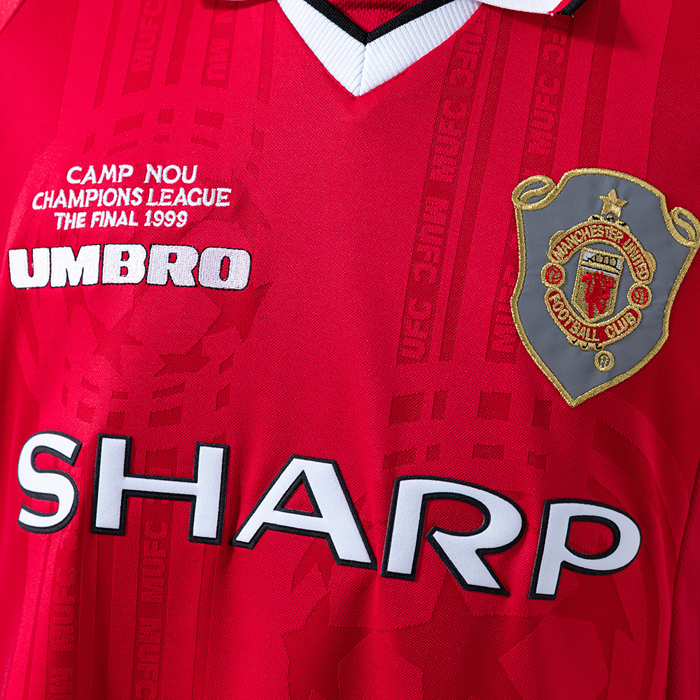 Manchester United 1999/00 Home Long Sleeve Retro Jersey – Classic Replica Football Soccer Shirt – Size S–XXL