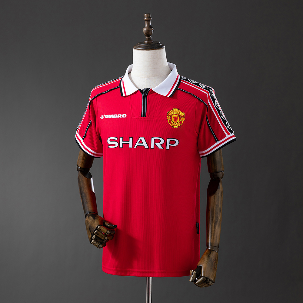 Manchester United 1998/99 Home Retro Jersey – Classic Replica Football Soccer Shirt – Size S–4XL