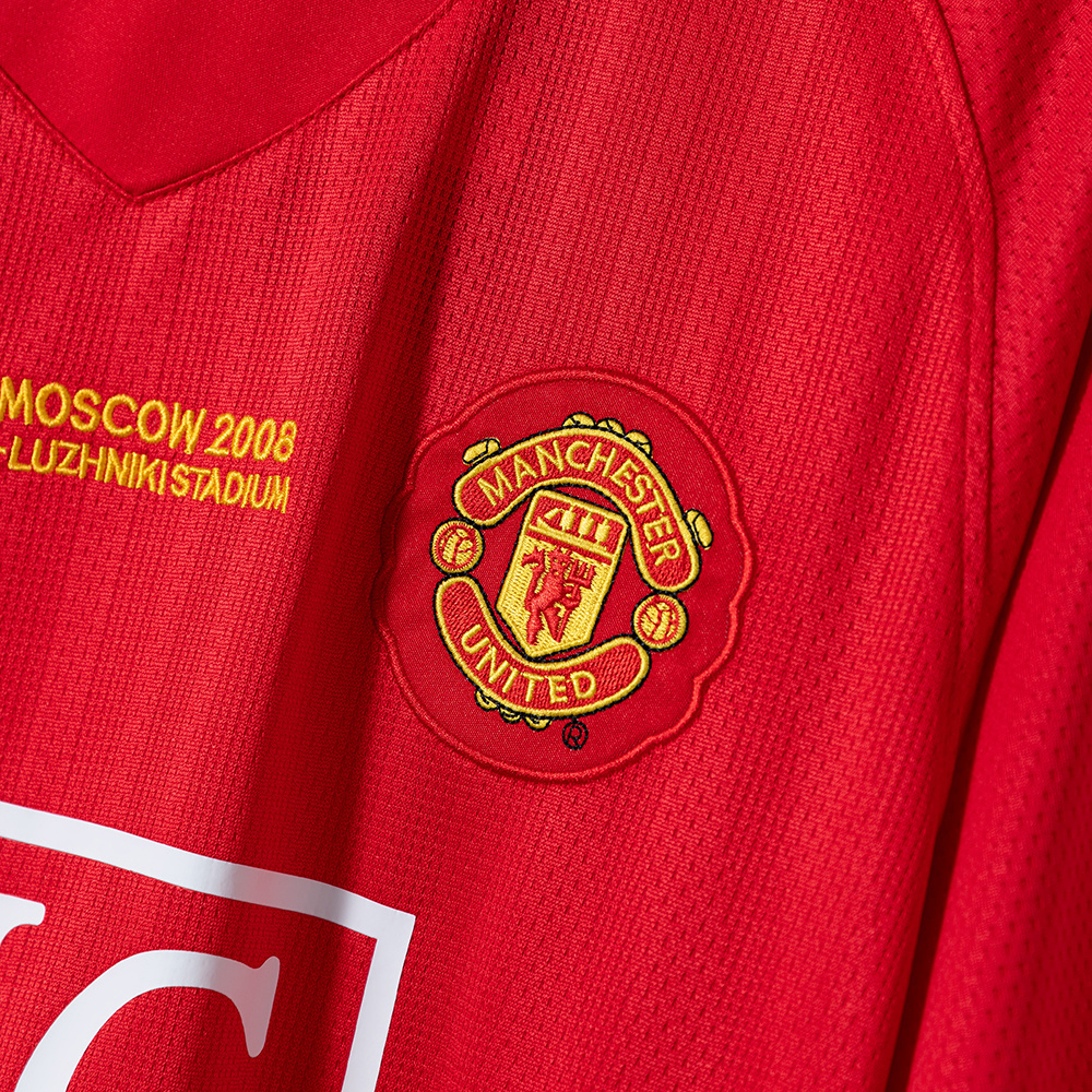 Manchester United 2007/08 Home Champions League Edition (League Edition Optional) Retro Jersey – Classic Replica Football Soccer Shirt – Size S–XXL