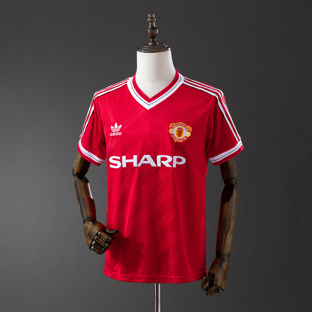 Manchester United 1986/88 Home Retro Jersey – Classic Replica Football Soccer Shirt – Size S–XXL